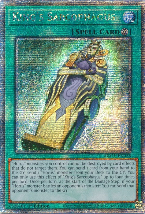 King's Sarcophagus (Quarter Century Secret Rare) [AGOV-EN058] Quarter Century Secret Rare | Enigma On Main