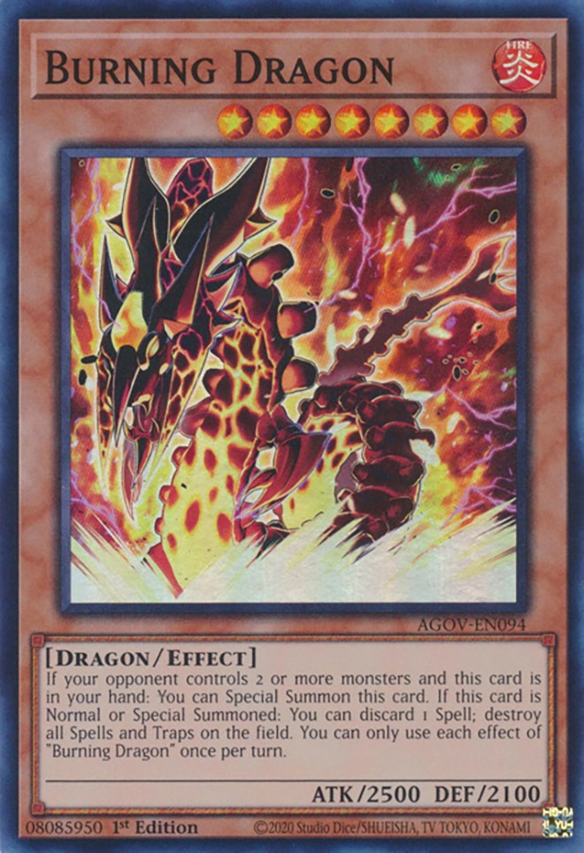 Burning Dragon [AGOV-EN094] Super Rare | Enigma On Main