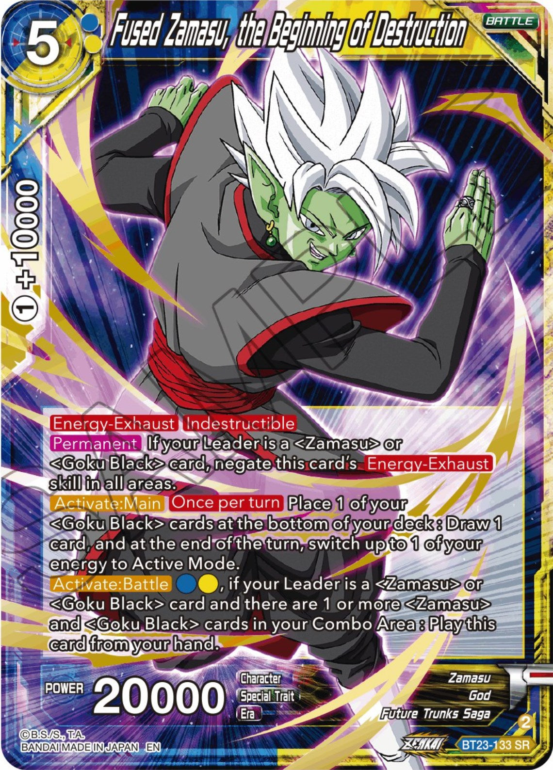 Fused Zamasu, the Beginning of Destruction (BT23-133) [Perfect Combination] | Enigma On Main