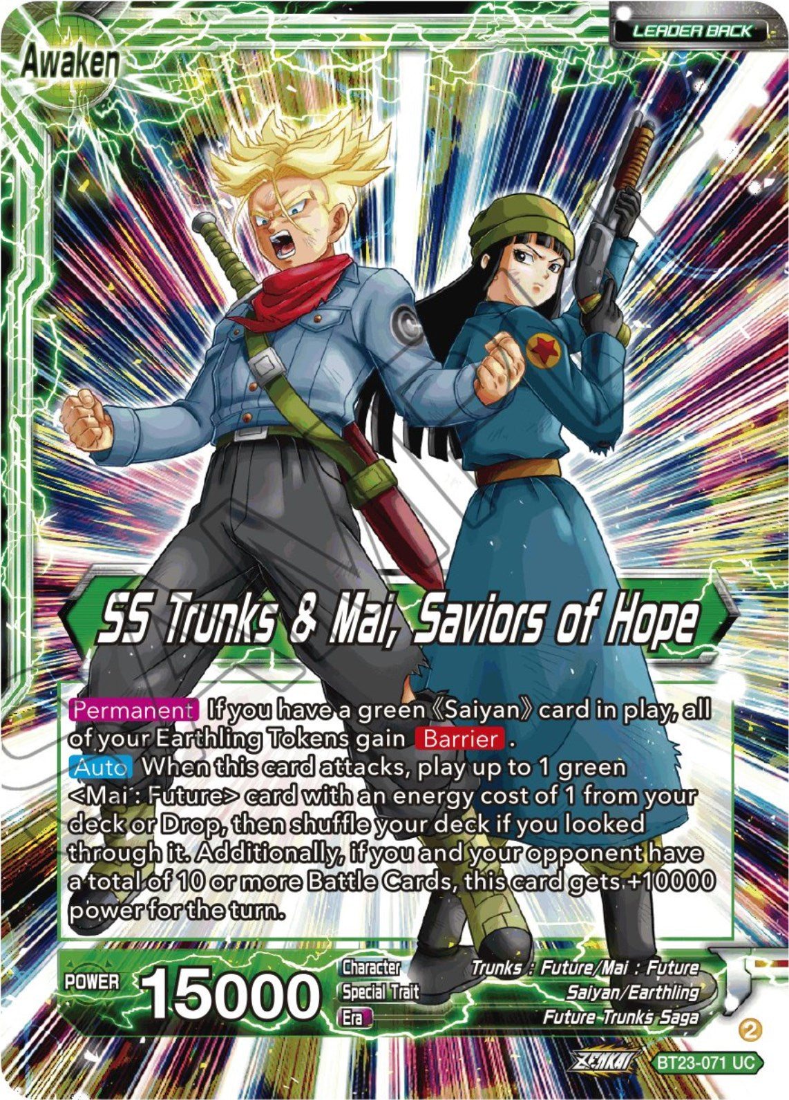 Trunks & Mai // SS Trunks & Mai, Saviors of Hope (BT23-071) [Perfect Combination] | Enigma On Main