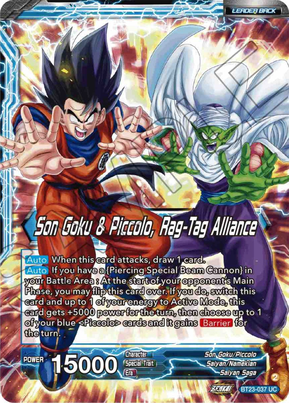 Son Goku // Son Goku & Piccolo, Rag-Tag Alliance (BT23-037) [Perfect Combination] | Enigma On Main