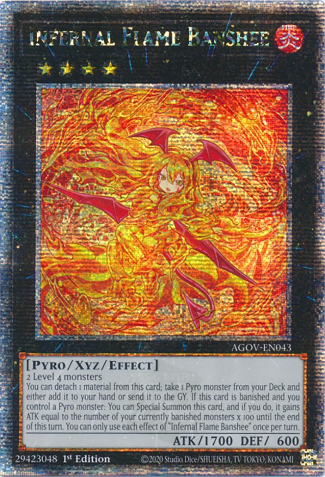 Infernal Flame Banshee (Quarter Century Secret Rare) [AGOV-EN043] Quarter Century Secret Rare | Enigma On Main