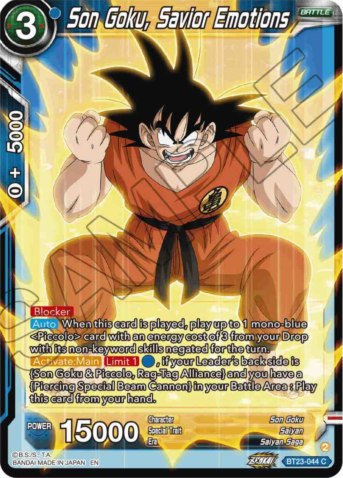 Son Goku, Savior Emotions (BT23-044) [Perfect Combination] | Enigma On Main