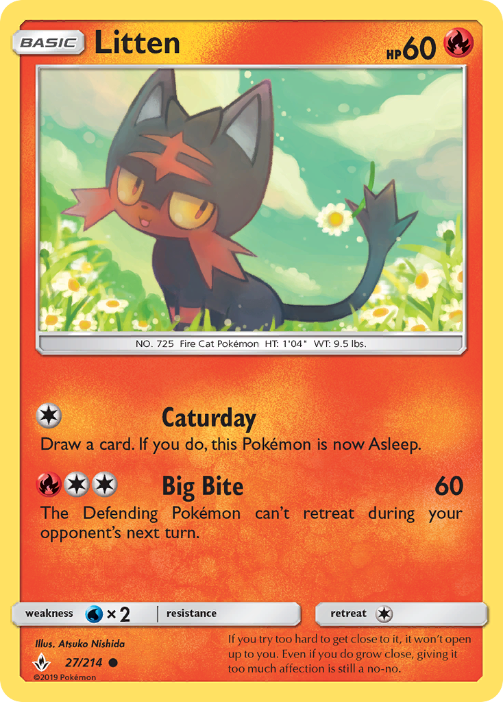 Litten (27/214) [Sun & Moon: Unbroken Bonds] | Enigma On Main