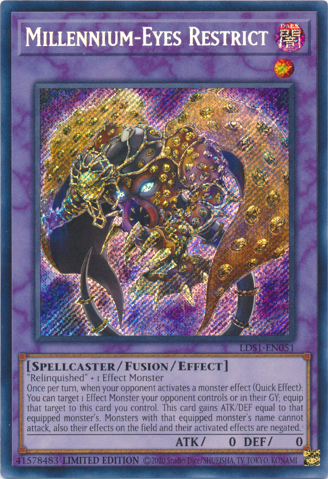 Millennium-Eyes Restrict [LDS1-EN051] Secret Rare | Enigma On Main