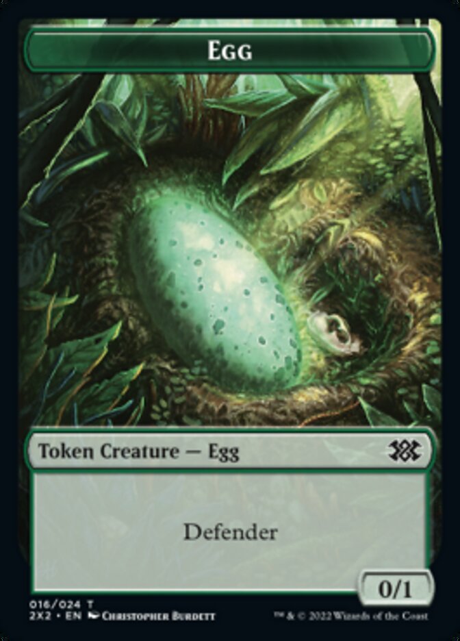 Egg // Aven Initiate Double-sided Token [Double Masters 2022 Tokens] | Enigma On Main
