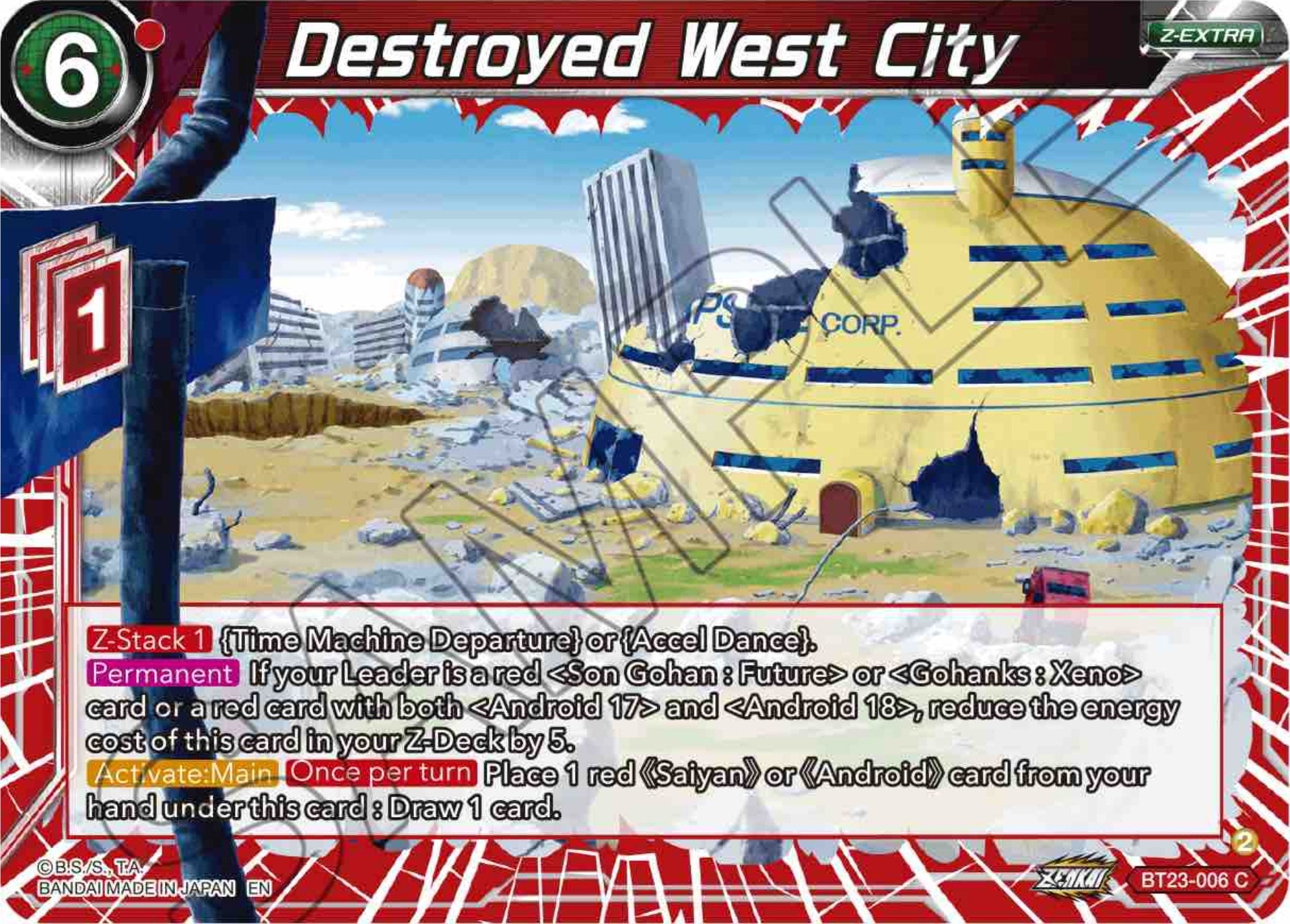 Destroyed West City (BT23-006) [Perfect Combination] | Enigma On Main