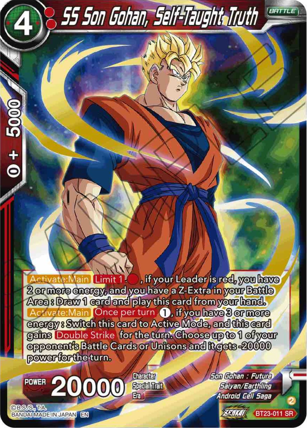 SS Son Gohan, Self-Taught Truth (BT23-011) [Perfect Combination] | Enigma On Main