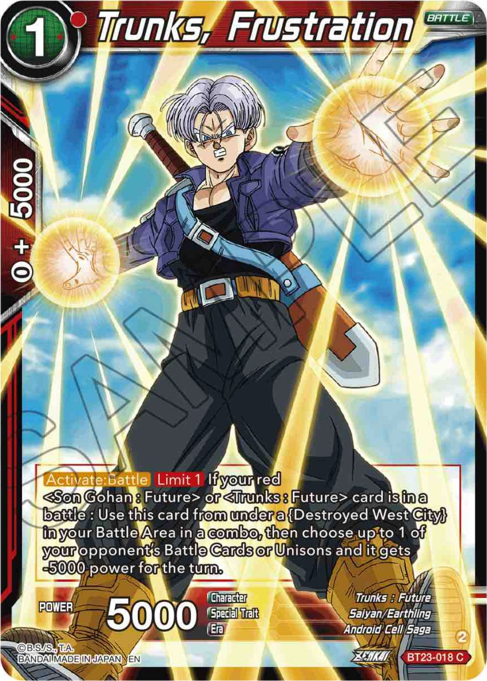 Trunks, Frustration (BT23-018) [Perfect Combination] | Enigma On Main