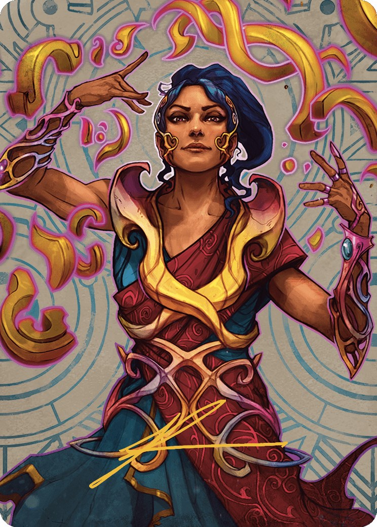 Saheeli, the Sun's Brilliance Art Card (Gold-Stamped Signature) [The Lost Caverns of Ixalan Art Series] | Enigma On Main