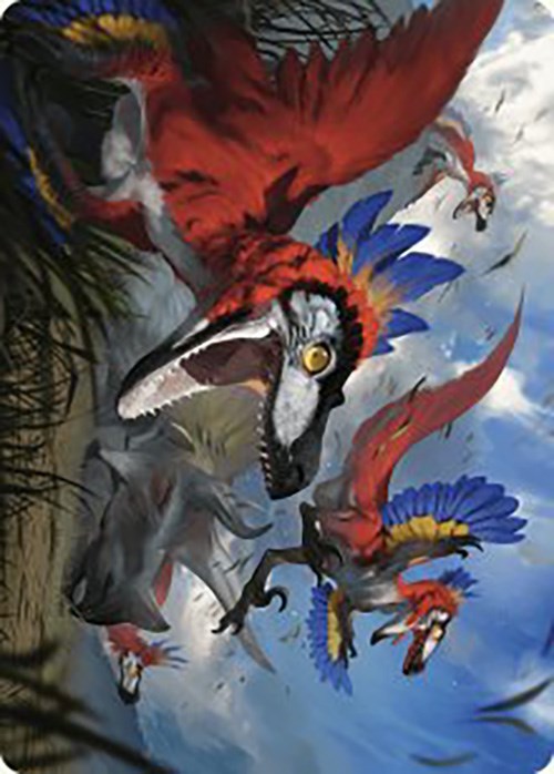 Wrathful Raptors Art Card [The Lost Caverns of Ixalan Art Series] | Enigma On Main