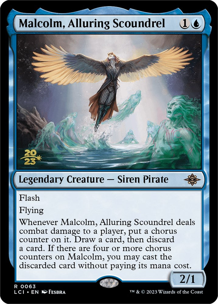 Malcolm, Alluring Scoundrel [The Lost Caverns of Ixalan Prerelease Cards] | Enigma On Main