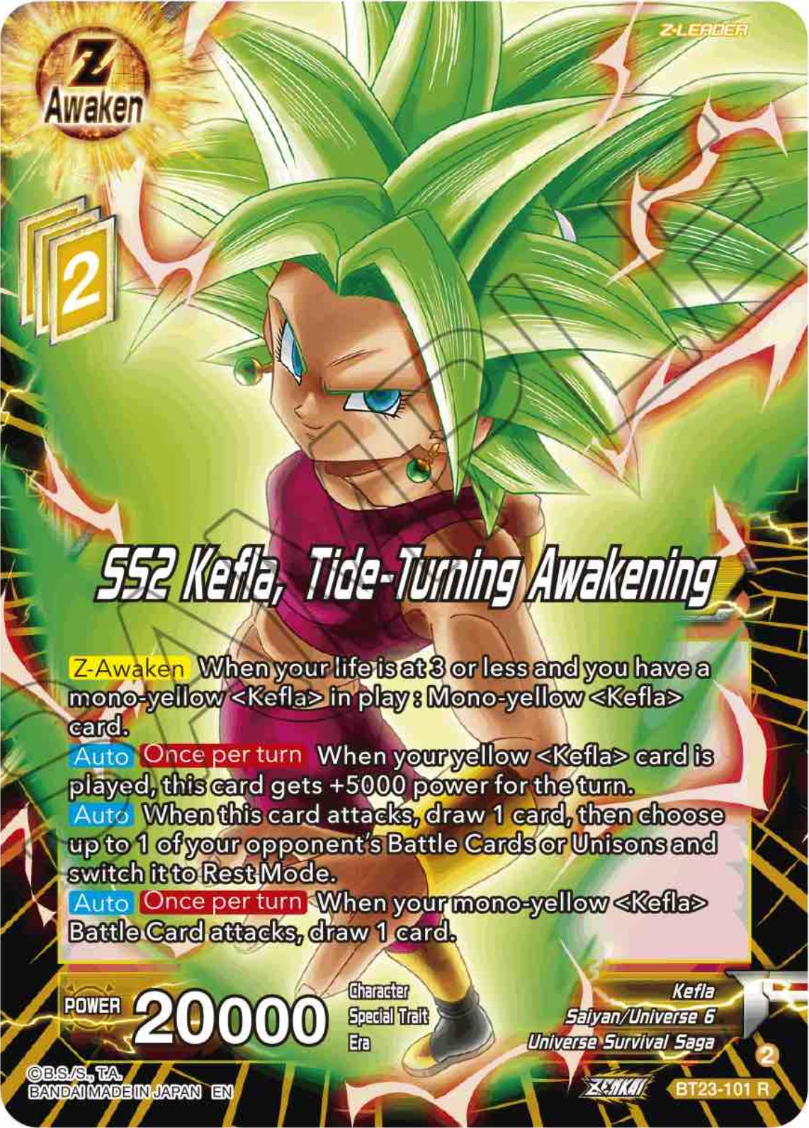 SS2 Kefla, Tide-Turning Awakening (BT23-101) [Perfect Combination] | Enigma On Main