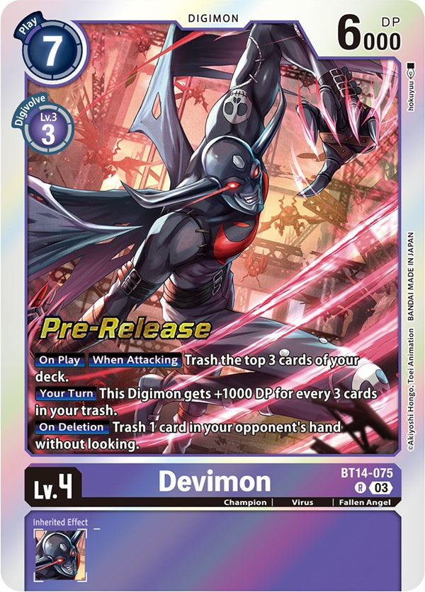 Devimon [BT14-075] [Blast Ace Pre-Release Cards] | Enigma On Main