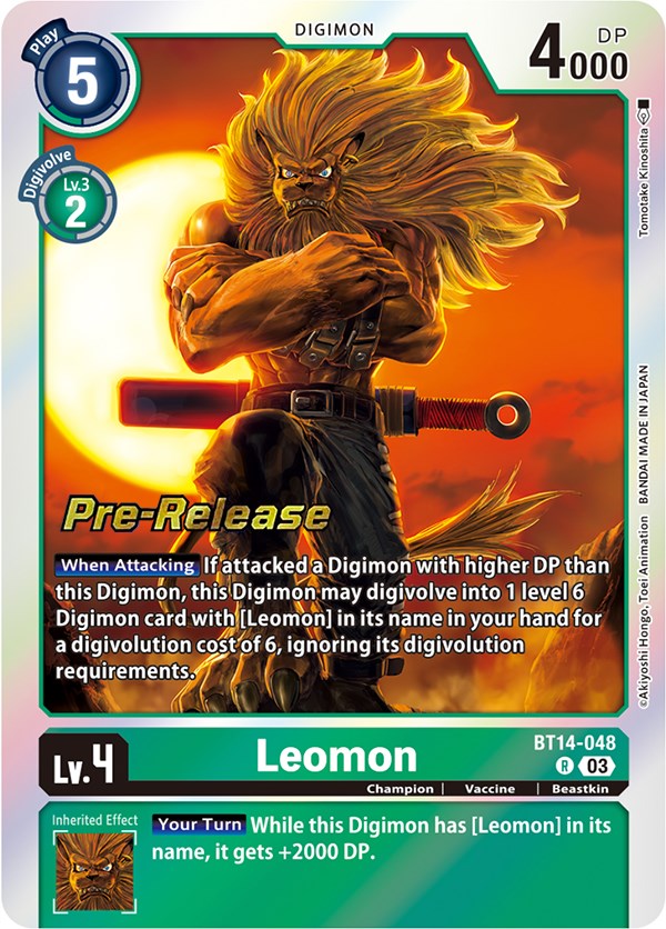 Leomon [BT14-048] [Blast Ace Pre-Release Cards] | Enigma On Main