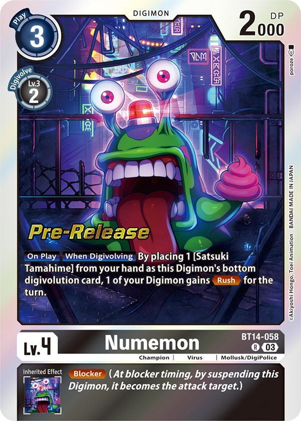 Numemon [BT14-058] [Blast Ace Pre-Release Cards] | Enigma On Main