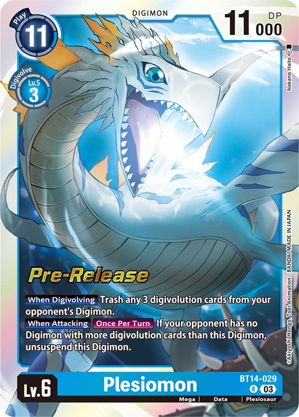 Plesiomon [BT14-029] [Blast Ace Pre-Release Cards] | Enigma On Main