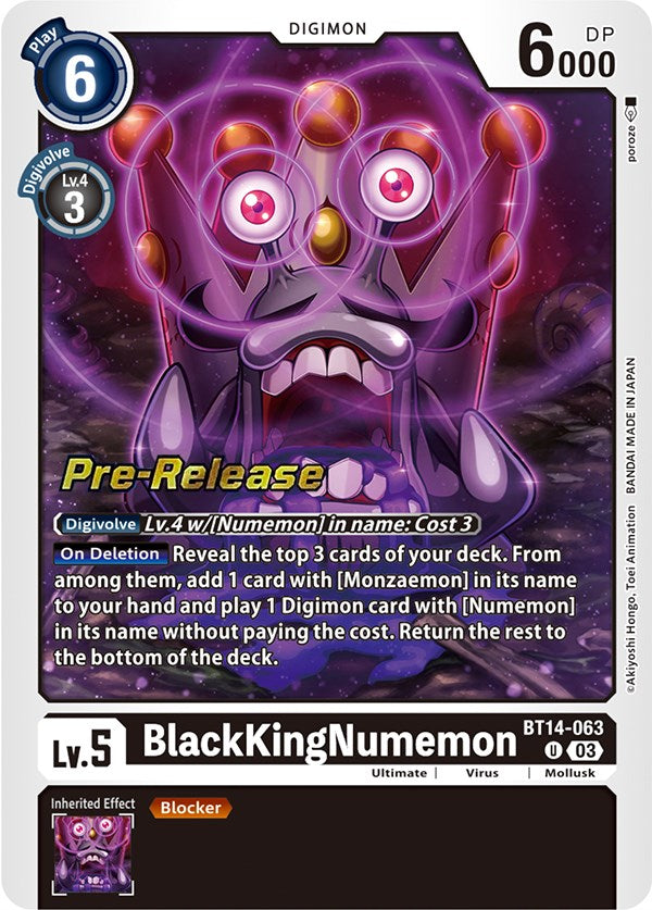 BlackKingNumemon [BT14-063] [Blast Ace Pre-Release Cards] | Enigma On Main