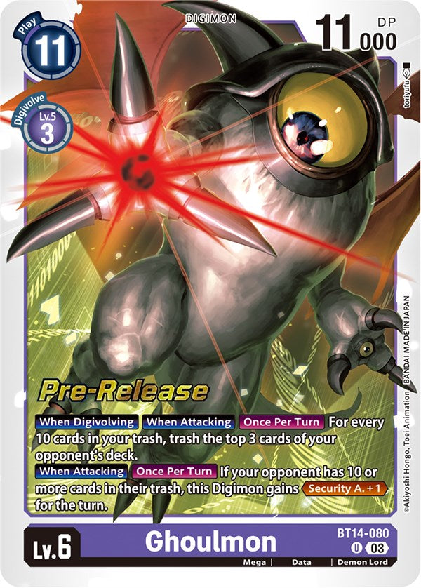 Ghoulmon [BT14-080] [Blast Ace Pre-Release Cards] | Enigma On Main