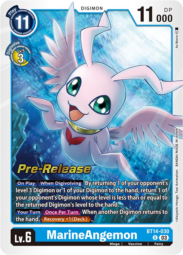 MarineAngemon [BT14-030] [Blast Ace Pre-Release Cards] | Enigma On Main