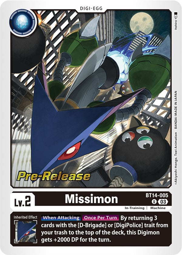 Missimon [BT14-005] [Blast Ace Pre-Release Cards] | Enigma On Main