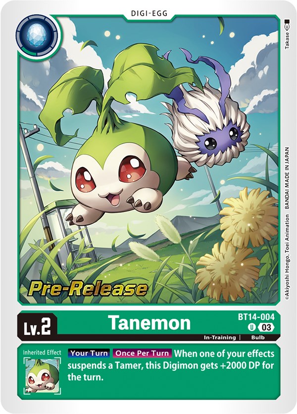 Tanemon [BT14-004] [Blast Ace Pre-Release Cards] | Enigma On Main