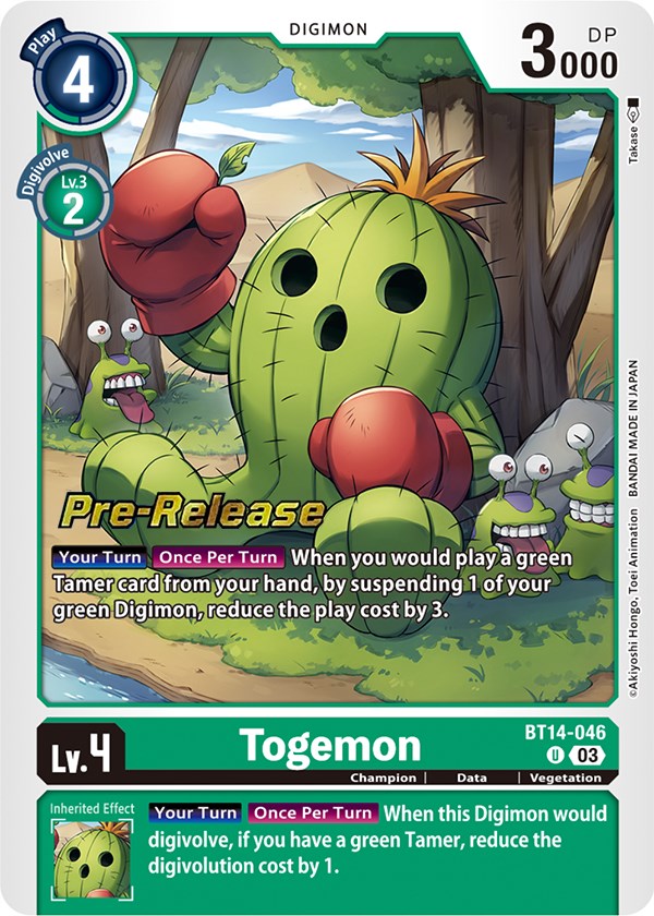 Togemon [BT14-046] [Blast Ace Pre-Release Cards] | Enigma On Main