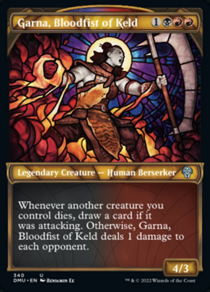 Garna, Bloodfist of Keld (Showcase Textured) [Dominaria United] | Enigma On Main