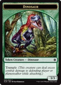 Dinosaur // Treasure (009) Double-sided Token [Ixalan Tokens] | Enigma On Main