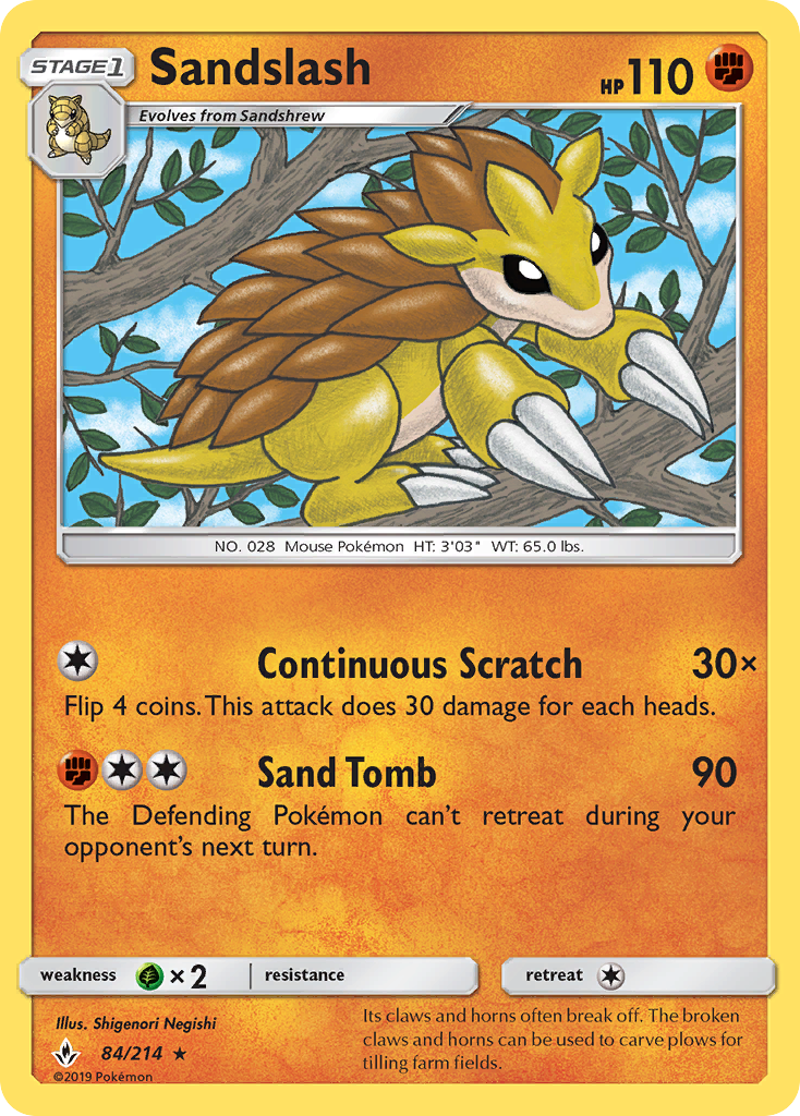 Sandslash (84/214) [Sun & Moon: Unbroken Bonds] | Enigma On Main