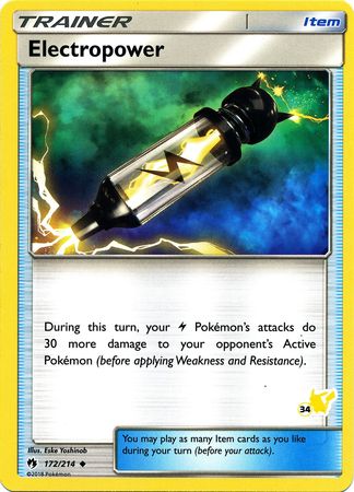 Electropower (172/214) (Pikachu Stamp #34) [Battle Academy 2020] | Enigma On Main