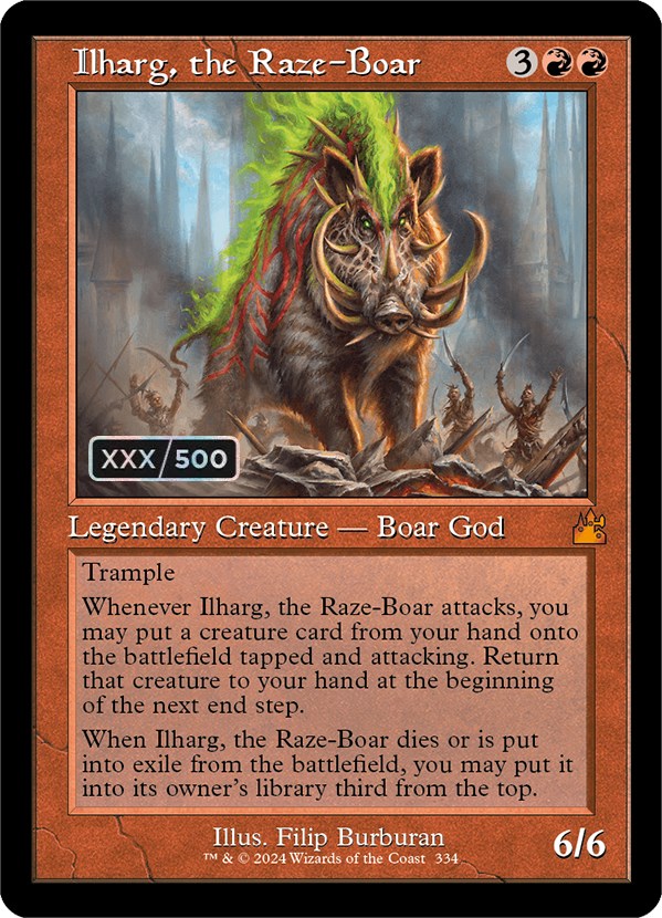 Ilharg, the Raze-Boar (Retro) (Serialized) [Ravnica Remastered] | Enigma On Main