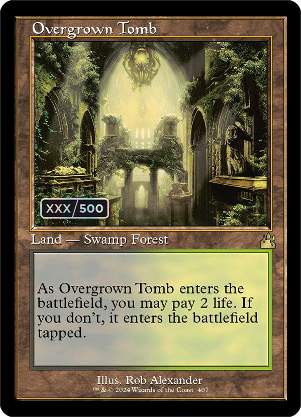 Overgrown Tomb (Retro) (Serialized) [Ravnica Remastered] | Enigma On Main