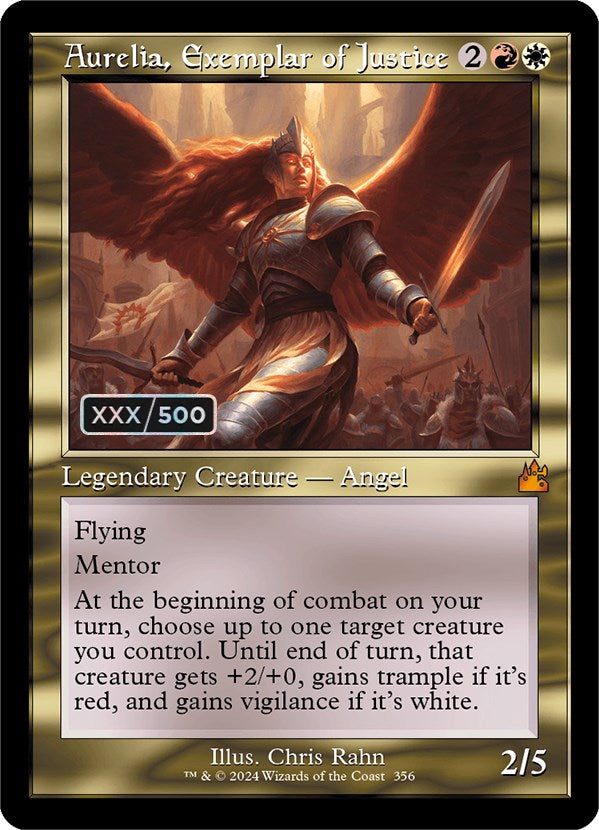 Aurelia, Exemplar of Justice (Retro) (Serialized) [Ravnica Remastered] | Enigma On Main