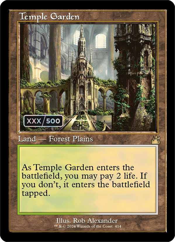 Temple Garden (Retro) (Serialized) [Ravnica Remastered] | Enigma On Main