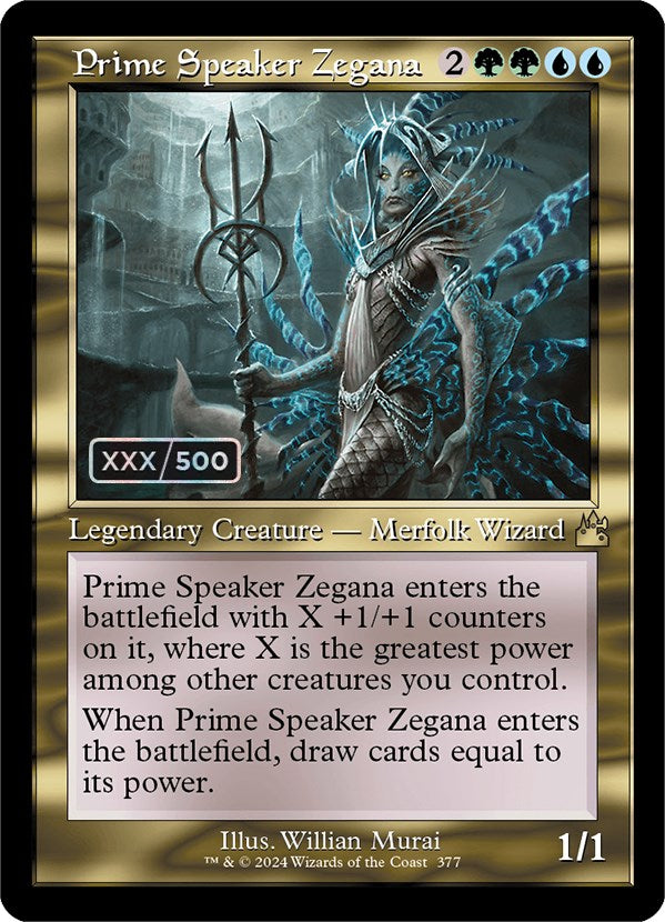 Prime Speaker Zegana (Retro) (Serialized) [Ravnica Remastered] | Enigma On Main