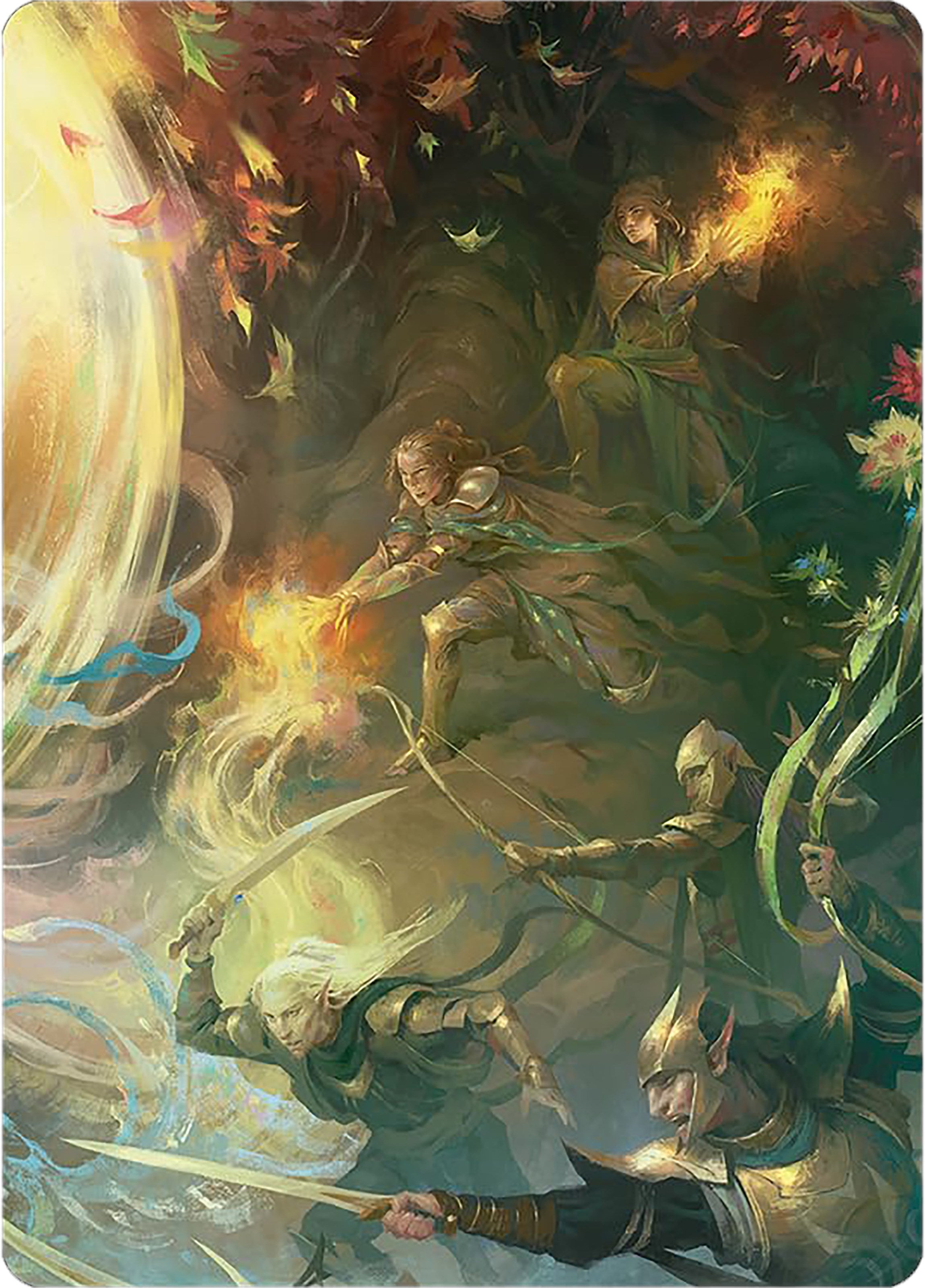 Rally the Galadhrim Art Card [The Lord of the Rings: Tales of Middle-earth Art Series] | Enigma On Main