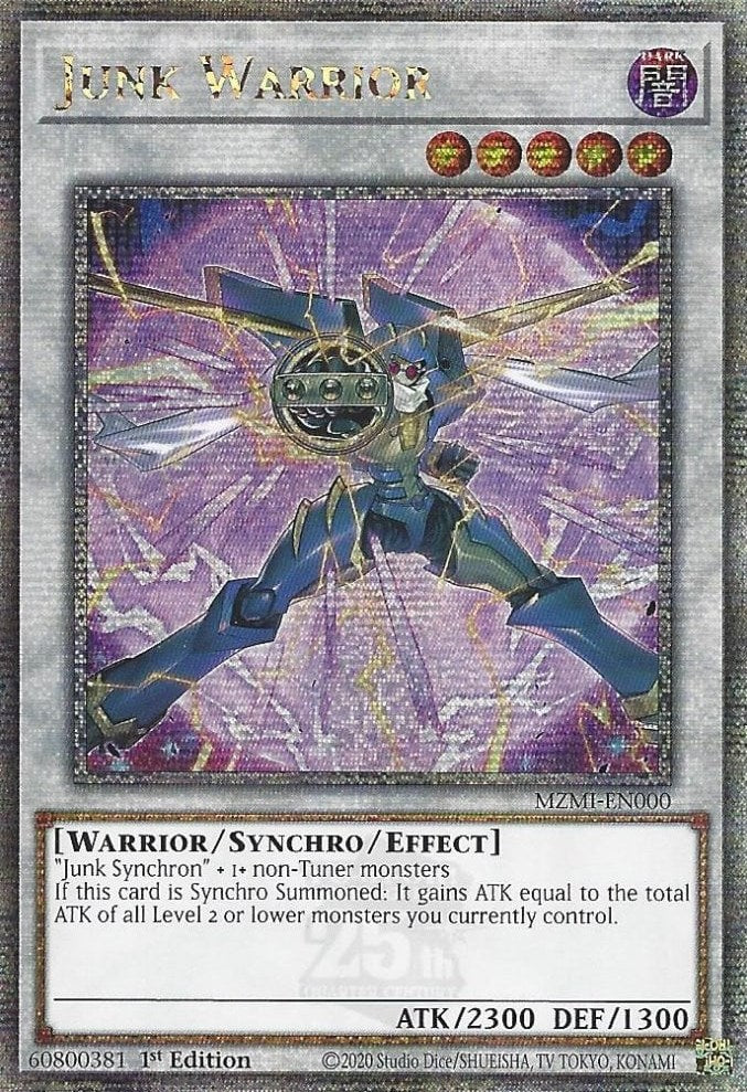 Junk Warrior (Quarter Century Secret Rare) [MZMI-EN000] Quarter Century Secret Rare | Enigma On Main