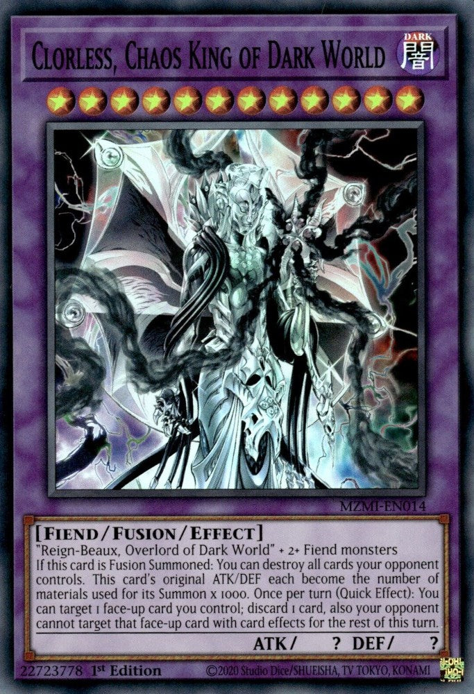 Clorless, Chaos King of Dark World [MZMI-EN014] Super Rare | Enigma On Main