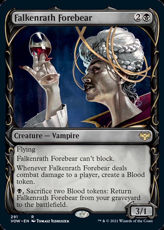 Falkenrath Forebear (Showcase Fang Frame) [Innistrad: Crimson Vow] | Enigma On Main