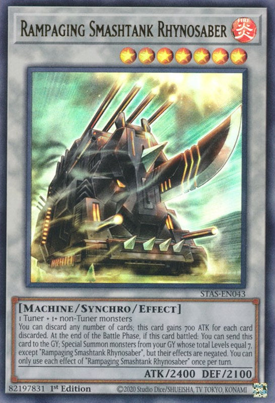 Rampaging Smashtank Rhynosaber [STAS-EN043] Ultra Rare | Enigma On Main