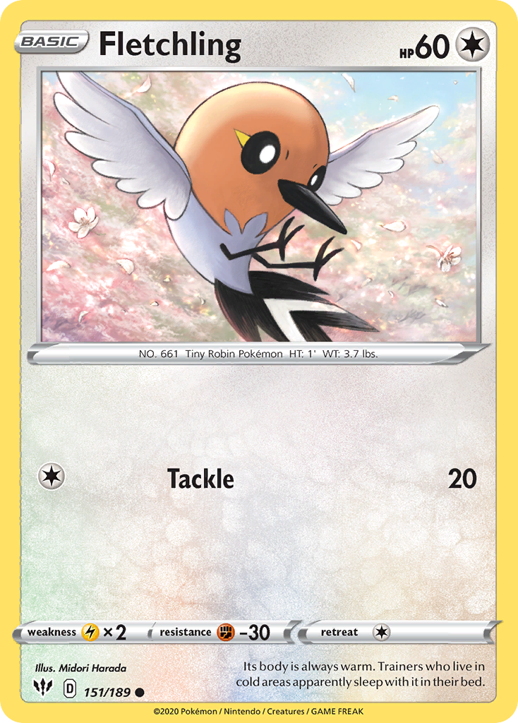 Fletchling (151/189) [Sword & Shield: Darkness Ablaze] | Enigma On Main