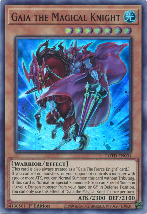Gaia the Magical Knight [ROTD-EN001] Super Rare | Enigma On Main