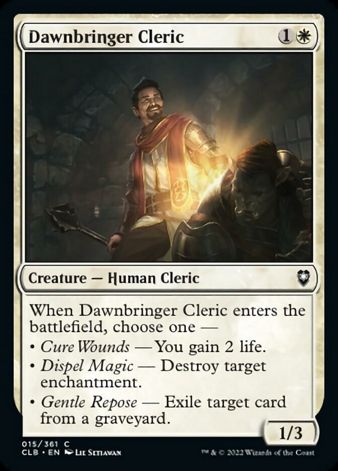 Dawnbringer Cleric [Commander Legends: Battle for Baldur's Gate] | Enigma On Main