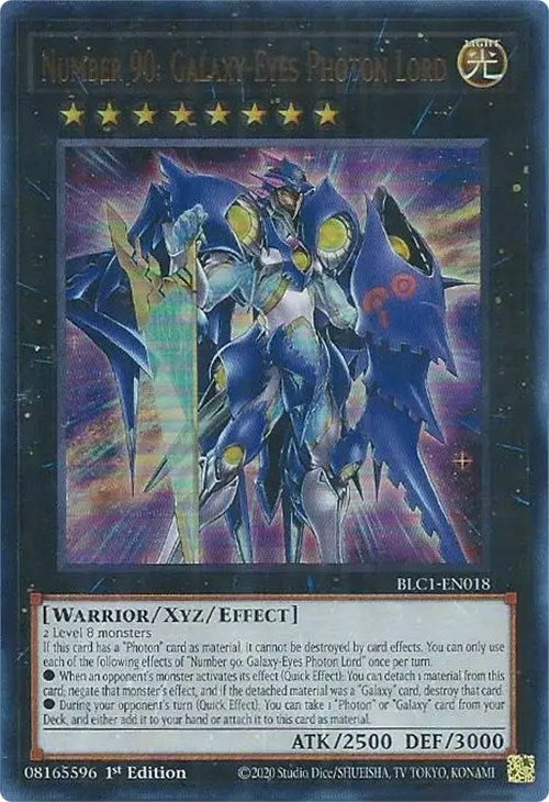 Number 90: Galaxy-Eyes Photon Lord [BLC1-EN018] Ultra Rare | Enigma On Main