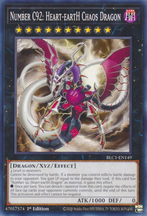 Number C92: Heart-eartH Chaos Dragon [BLC1-EN149] Common | Enigma On Main