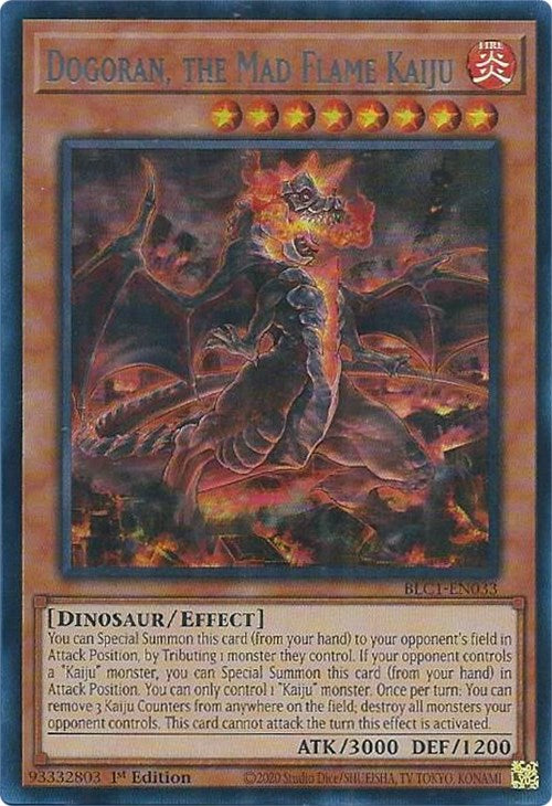 Dogoran, the Mad Flame Kaiju (Silver) [BLC1-EN033] Ultra Rare | Enigma On Main