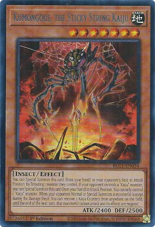 Kumongous, the Sticky String Kaiju (Silver) [BLC1-EN034] Ultra Rare | Enigma On Main