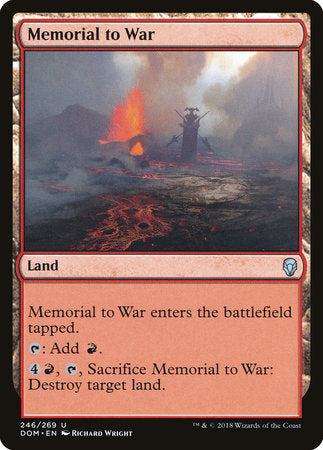 Memorial to War [Dominaria] | Enigma On Main