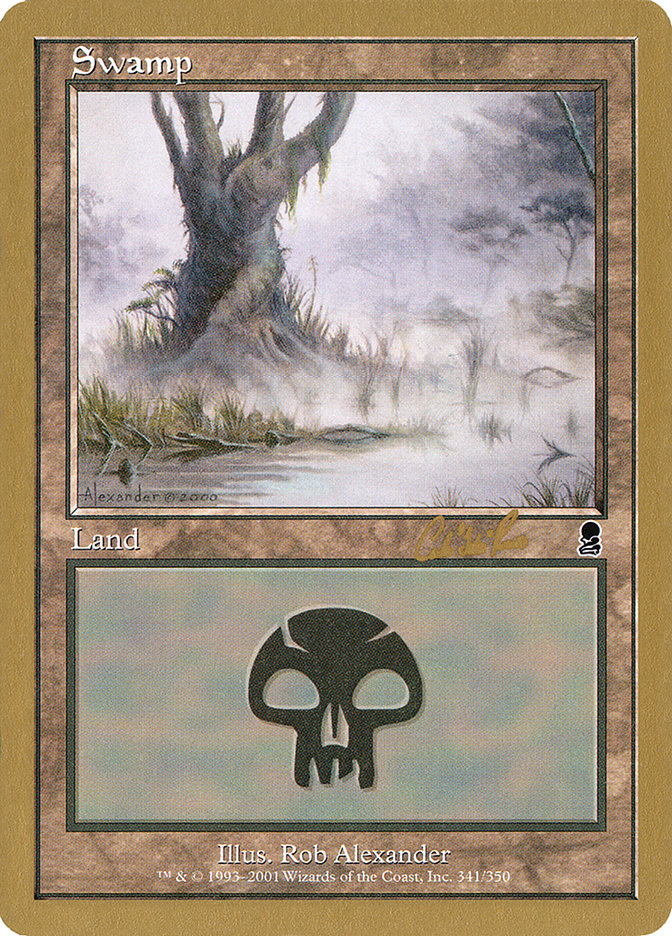 Swamp (cr341) (Carlos Romao) [World Championship Decks 2002] | Enigma On Main